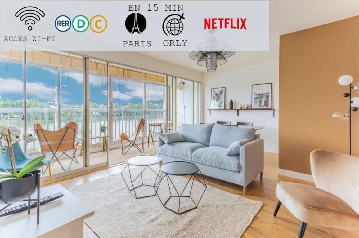 Appart'Hotel Luminous Vue Seine- Paris 15Min Juvisy-sur-Orge Exteriér fotografie