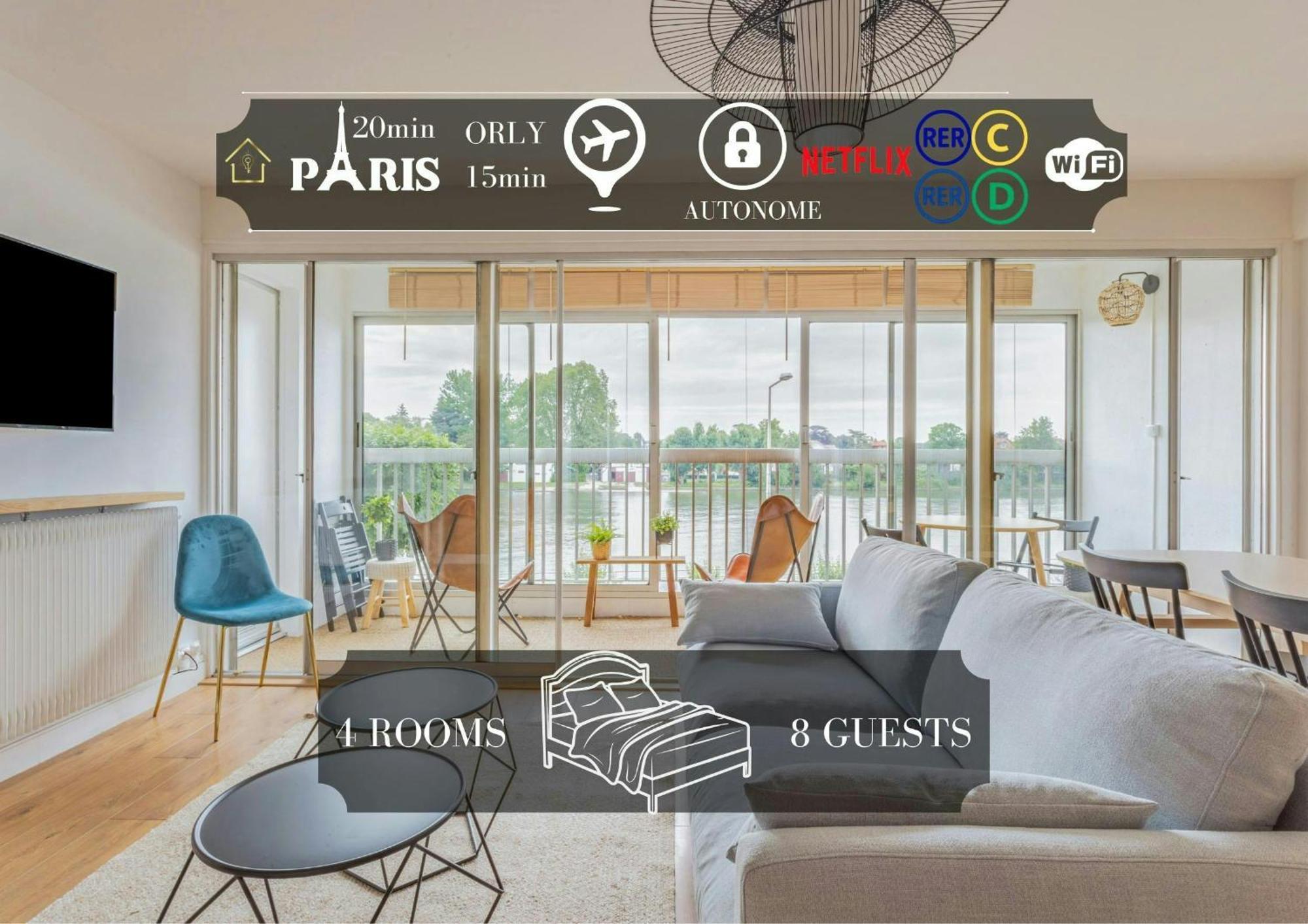 Appart'Hotel Luminous Vue Seine- Paris 15Min Juvisy-sur-Orge Exteriér fotografie